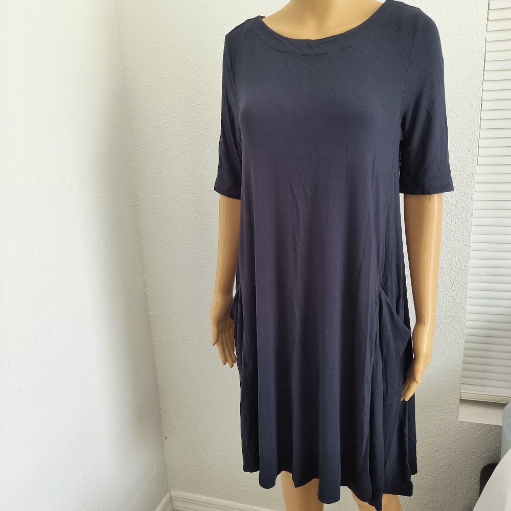 Navy Dress with Pockets